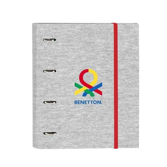 Carpeta de anillas Benetton Pop Gris (27 x 32 x 3.5 cm)