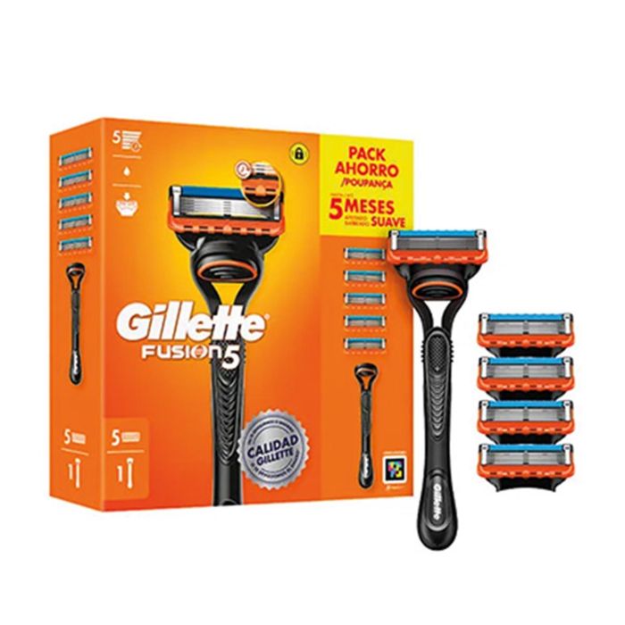 Gillette Fusion 5 cuchillas power + recambio 4 cuchillas