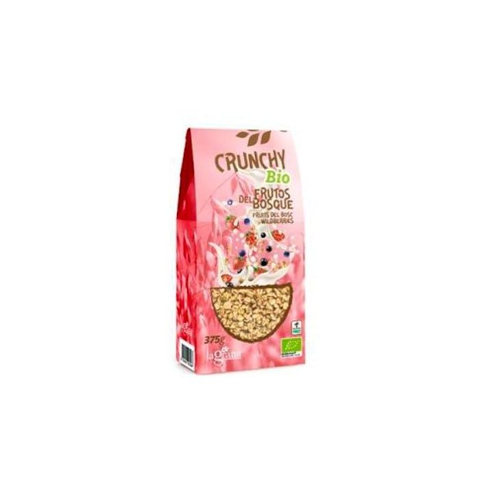 LA GRANA Crunchy Avena Frutos del Bosque 375g Eco | Muesli Ecológico Crujiente con Arándano, Fresa y Frambuesa