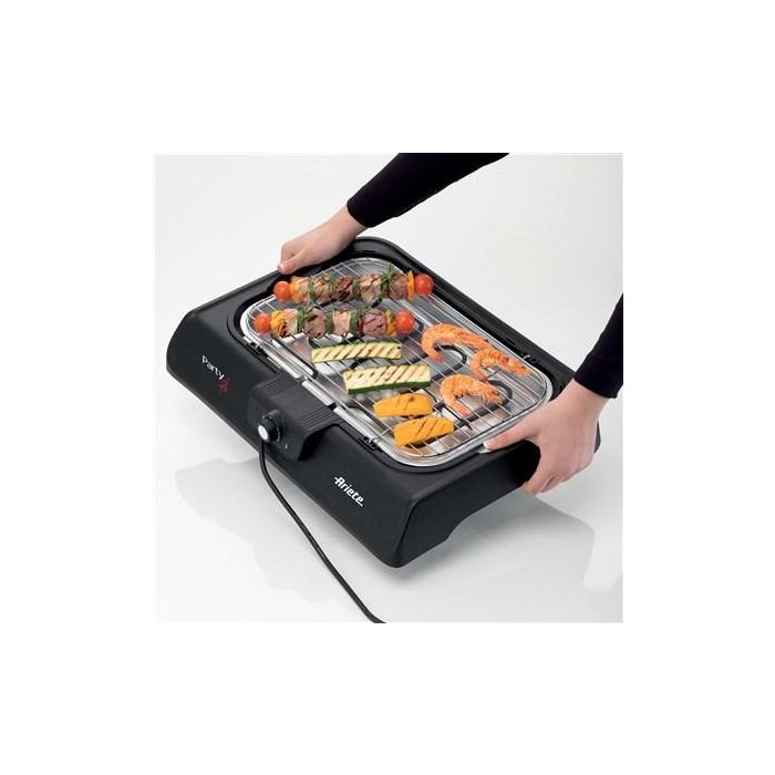 Ariete Barbacoa Eléctrica Portátil 723 con Parrilla para Carne y Verduras, Ajuste de Cocción 3