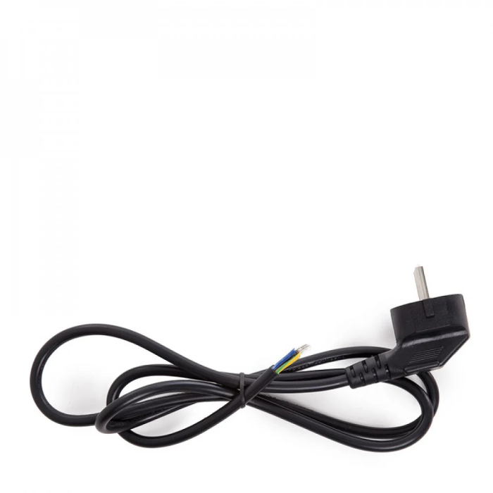 Cable 3x0,75mm 1,2m Negro Enchufe EU para Fuentes de Alimentación y Equipos Eléctricos hasta 1500W
