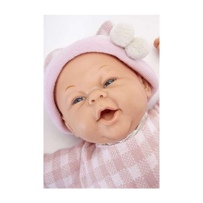 Muñeco bebe perezoso niña 48cm. se despereza, rie, llora, balbucea, bosteza y respira para dormirse 1 Muñeco bebe perezoso niña 48cm. se despereza, rie, llora, balbucea, bosteza y respira para dormirse 1