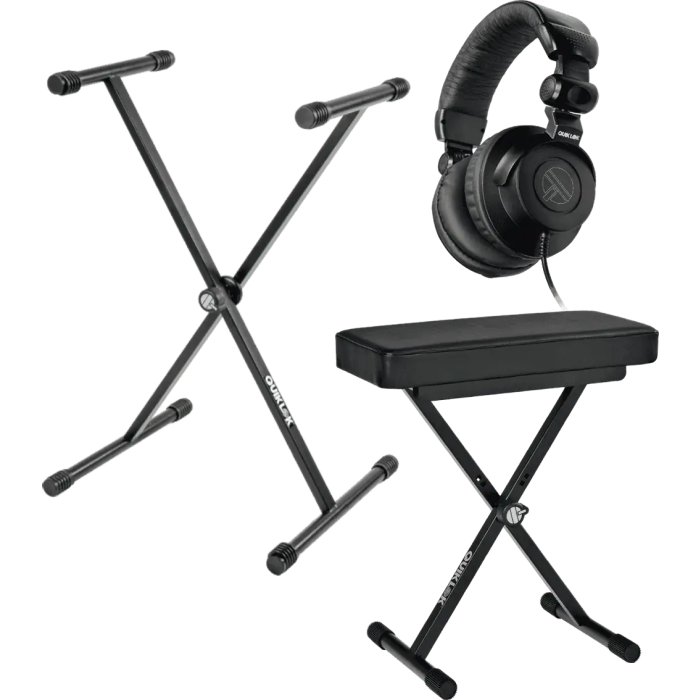 QUIKLOK Bundle Soporte + Banqueta + Auriculares Para Teclado