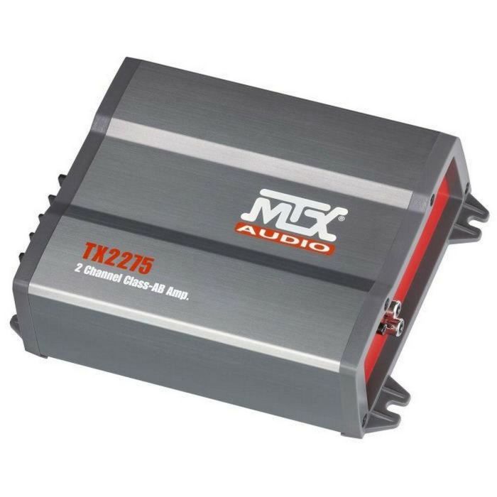 MTX Audio TX2275 Amplificador 2 Canales Clase-AB 2x110W RMS a 2Ω | Filtro Activo Variable | Entradas Alto Nivel 1