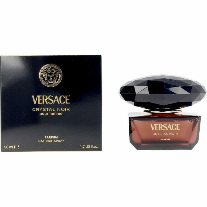 Versace Crystal Noir Parfum Eau de Parfum Vaporizador para Mujer 50 ml, Fragancia Ámbar Floral Oriental Amaderada