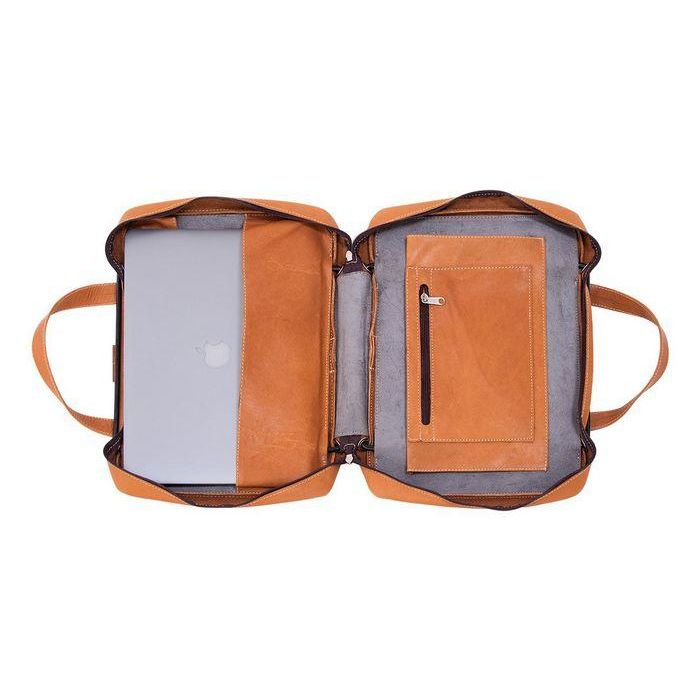 R-Go Tools Laptop bag R-Go Viva, full-grain leather, with integrated laptop stand, shoulder strap, 15.6-inch, brown 5 R-Go Tools Laptop bag R-Go Viva, full-grain leather, with integrated laptop stand, shoulder strap, 15.6-inch, brown 5