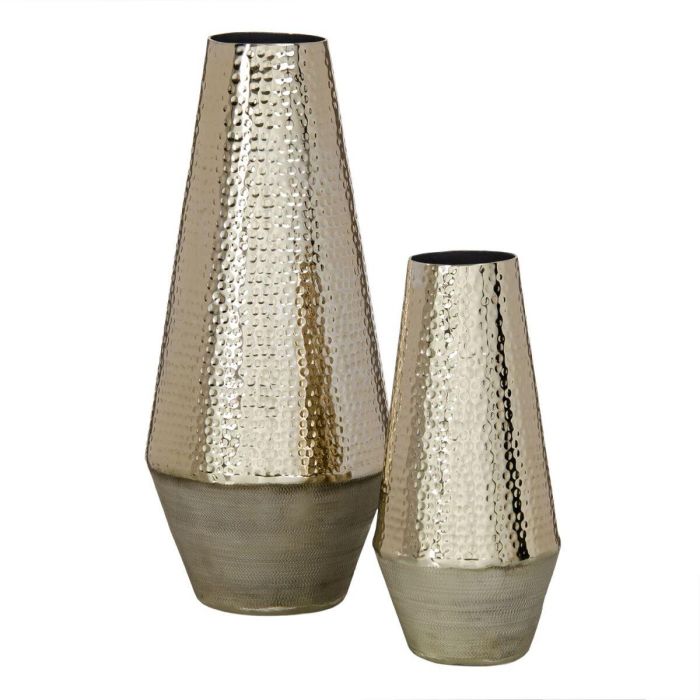 Jarrón Dorado Aluminio 14 x 14 x 31 cm 4 Jarrón Dorado Aluminio 14 x 14 x 31 cm 4