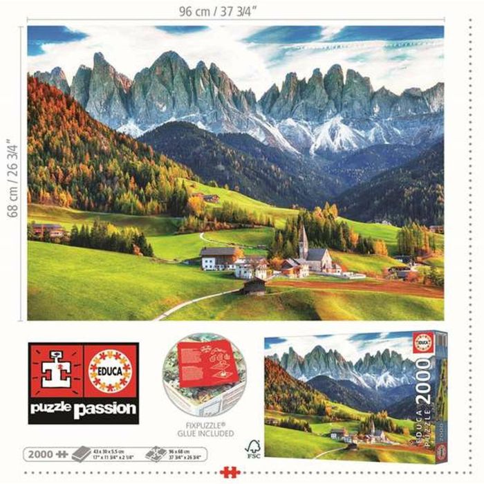 Puzzle Educa Autumn in the Dolomites 2000 Piezas 7 Puzzle Educa Autumn in the Dolomites 2000 Piezas 7