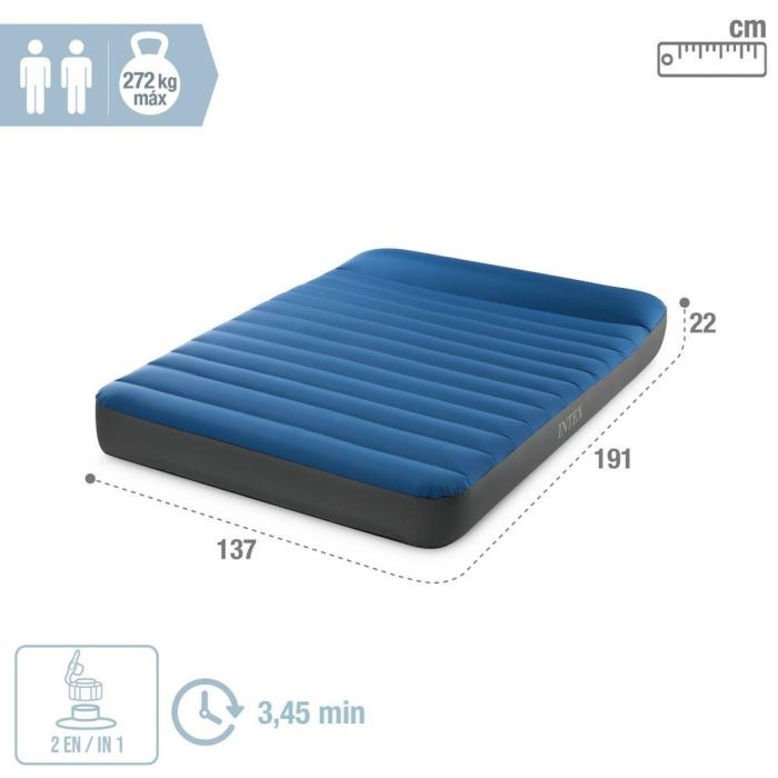 Colchón Hinchable Intex 137 x 22 x 191 cm 3 Colchón Hinchable Intex 137 x 22 x 191 cm 3