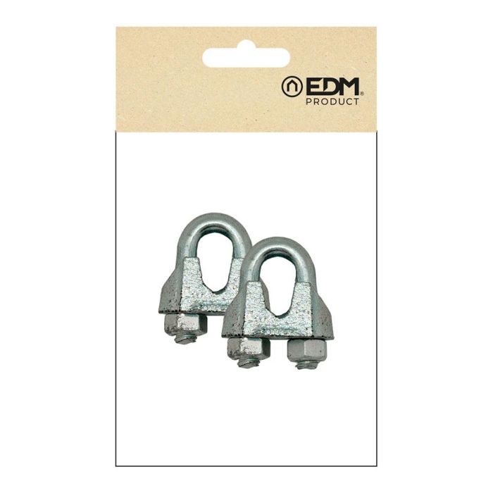 Edm Sujetacable Din-741 sjt01, Acero Galvanizado, M5 3/16", 2 unidades 2 Edm Sujetacable Din-741 sjt01, Acero Galvanizado, M5 3/16", 2 unidades 2