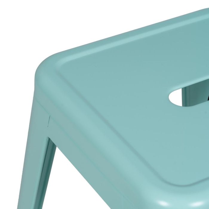 Taburete Turquesa Metal Dallas 42 X 42 X 61,20 cm