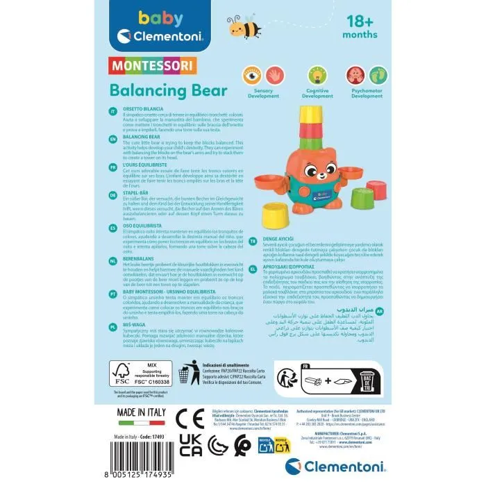 Clementoni CLE17493 Oso de Equilibrio Montessori 5