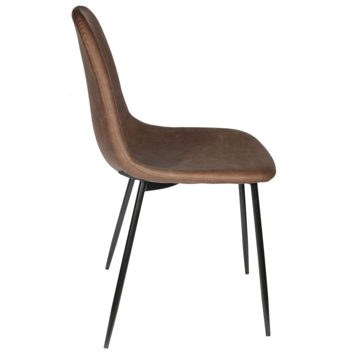 Home Deco Factory Silla Amber Marrón, Estilo Industrial, Respaldo Madera Contraplacada y Patas Hierro, 54.2x43.7x85.5 cm 2 Home Deco Factory Silla Amber Marrón, Estilo Industrial, Respaldo Madera Contraplacada y Patas Hierro, 54.2x43.7x85.5 cm 2