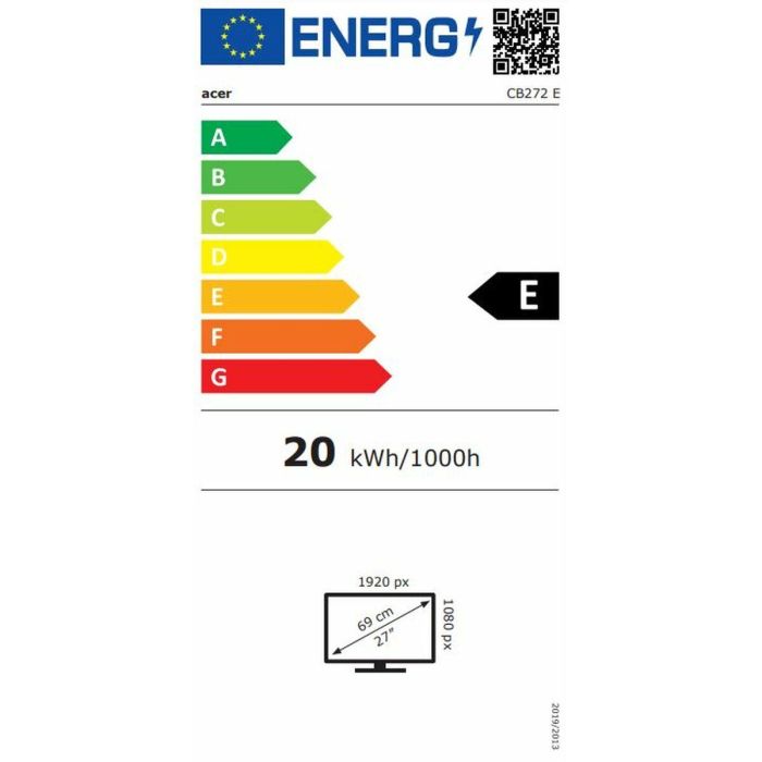 ACER Monitor CB272 / 27" / FHD / HDMI-DisplayPort / ZeroFrame / Pivotante / Regulable altura 1 ACER Monitor CB272 / 27" / FHD / HDMI-DisplayPort / ZeroFrame / Pivotante / Regulable altura 1