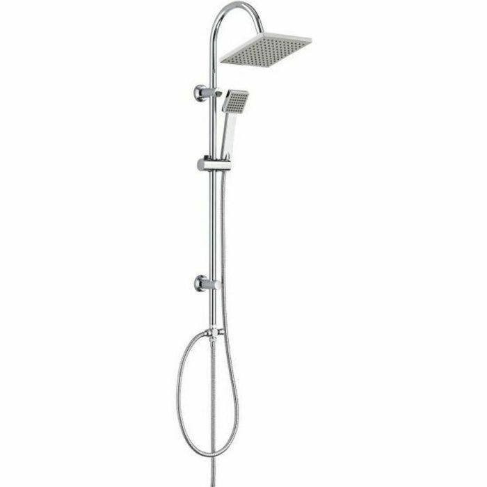 ROUSSEAU Columna de Ducha Soto sin Grifo, Cromo, Cabezal 200x200 mm ABS Antical y Ducha de Mano 1 Chorro