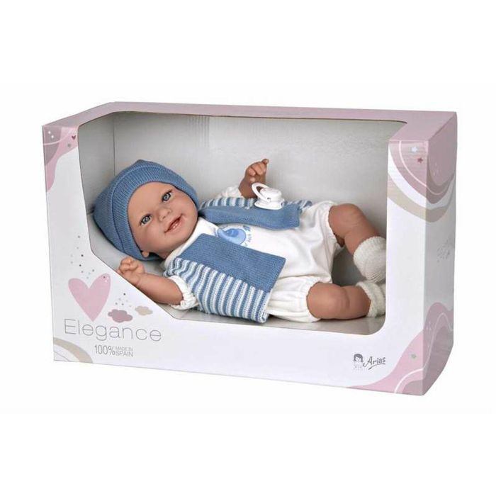 Muñeca elegance 35 cm babyto azul c/mecanismo risa try me 2