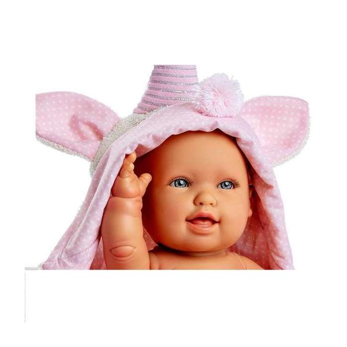 Berjuan Muñeca Baby Unicornio Andrea con Toquilla y Peluche 38cm para Niños +3 Años 2