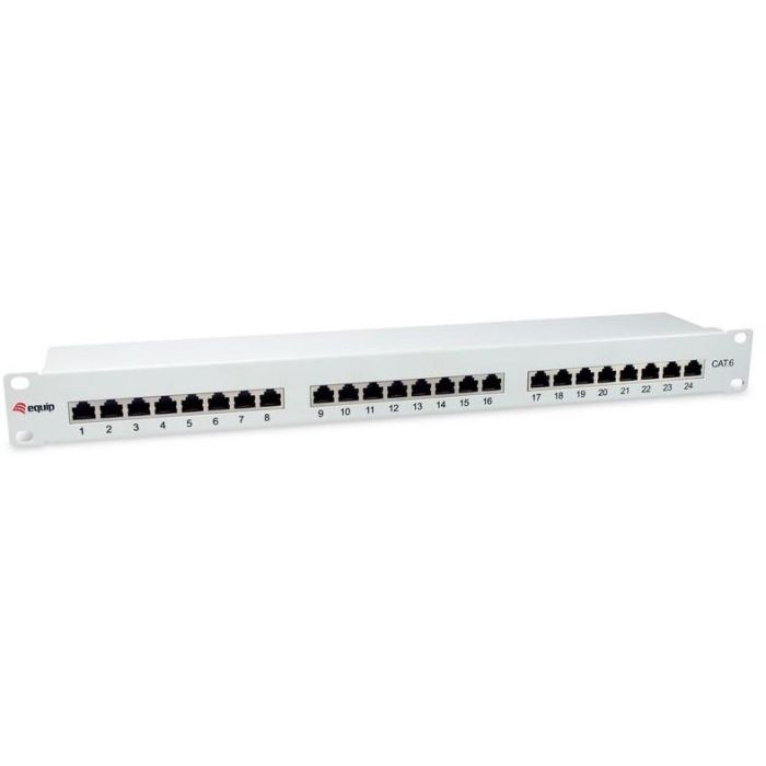 Equip Patchpanel 24x RJ45 Cat6 19" FTP 1HE ISO/IEC hellgrau 0 Equip Patchpanel 24x RJ45 Cat6 19" FTP 1HE ISO/IEC hellgrau 0