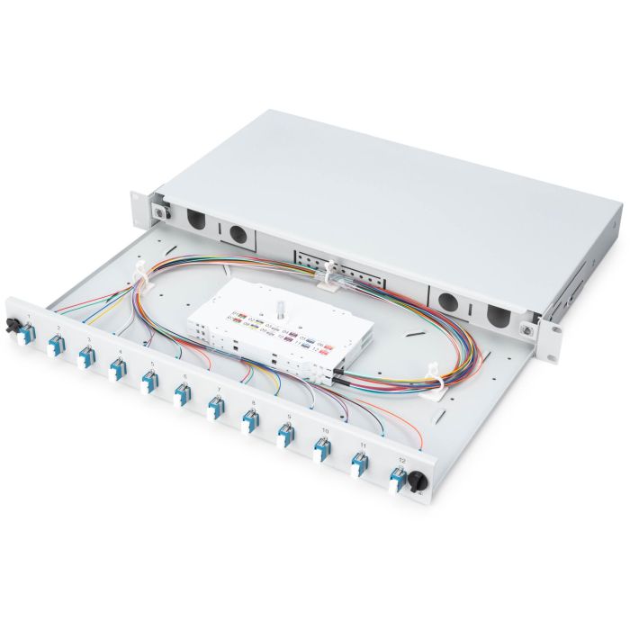 Digitus LWL Spleißbox 1HE 12x LC DX OS2 Gris 2