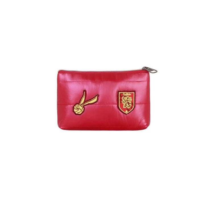 Harry Potter Estuche Portatodo Plano Padding Rojo Acolchado Cremallera Nylon Poliéster 14x22x4cm 1,20L 1