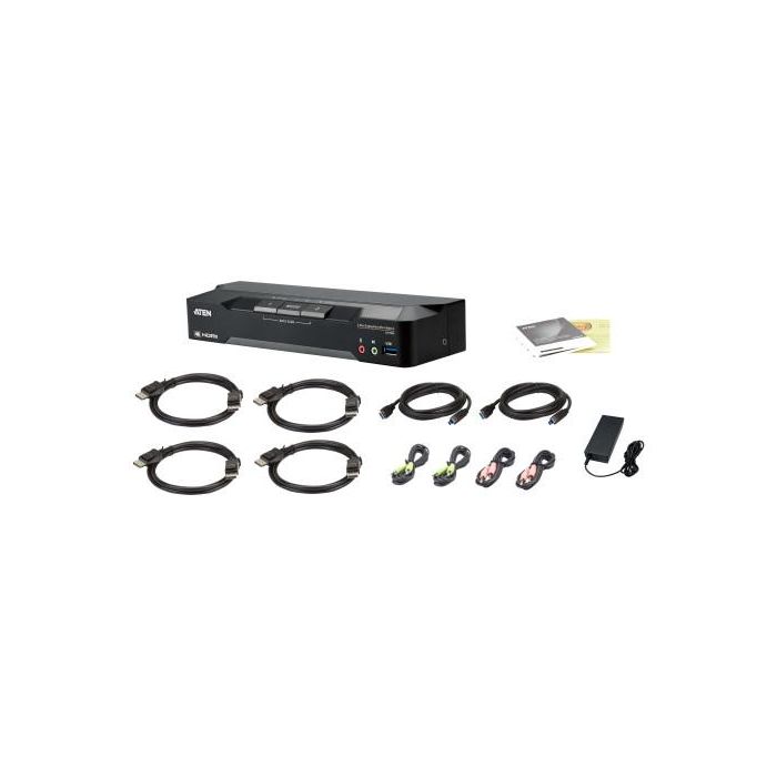 Aten Matriz de vídeo KVM DisplayPort 4K dual display 2 puertos CM1942-AT-G con Boundless Switching 3