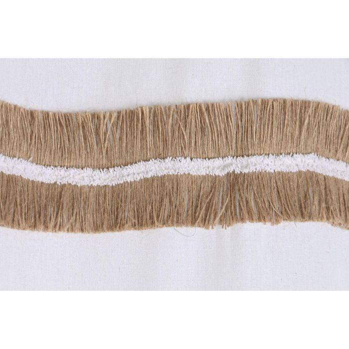 DKD Home Decor Cortina Cottage Blanco Natural 260x140 cm, Algodón, Yute y Poliéster con Anillas. Colección Nature23 2 DKD Home Decor Cortina Cottage Blanco Natural 260x140 cm, Algodón, Yute y Poliéster con Anillas. Colección Nature23 2