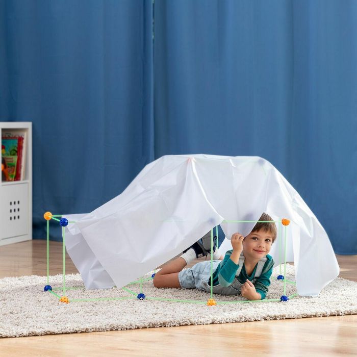 Kit de Construcción de Fuertes para Niños Builkitt InnovaGoods 155 Piezas 8 Kit de Construcción de Fuertes para Niños Builkitt InnovaGoods 155 Piezas 8