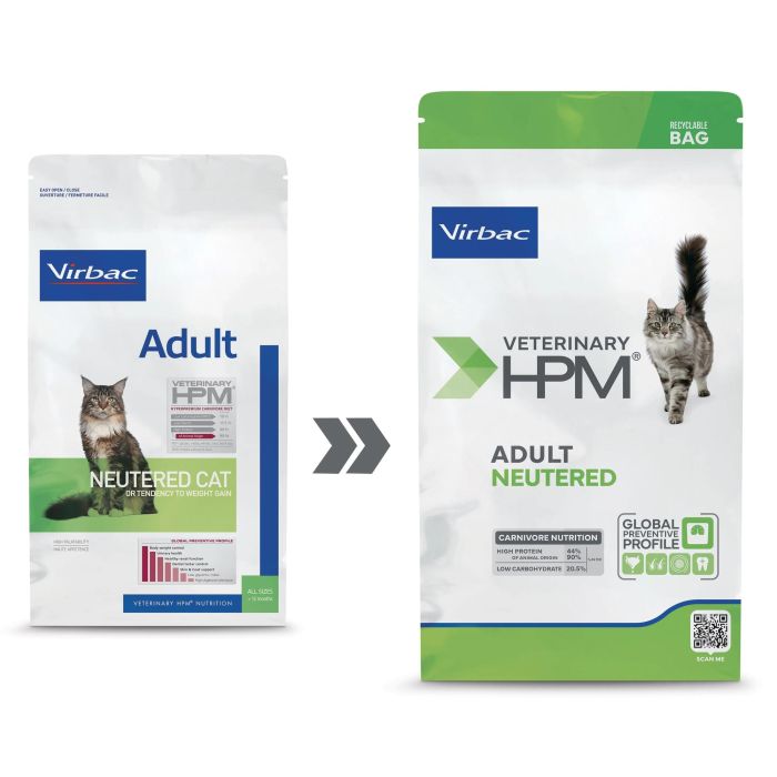 Virbac Veterinary Adult Neutered Cat 400 gr - Dieta completa para gatos esterilizados, control de peso y salud renal Virbac Veterinary Adult Neutered Cat 400 gr - Dieta completa para gatos esterilizados, control de peso y salud renal