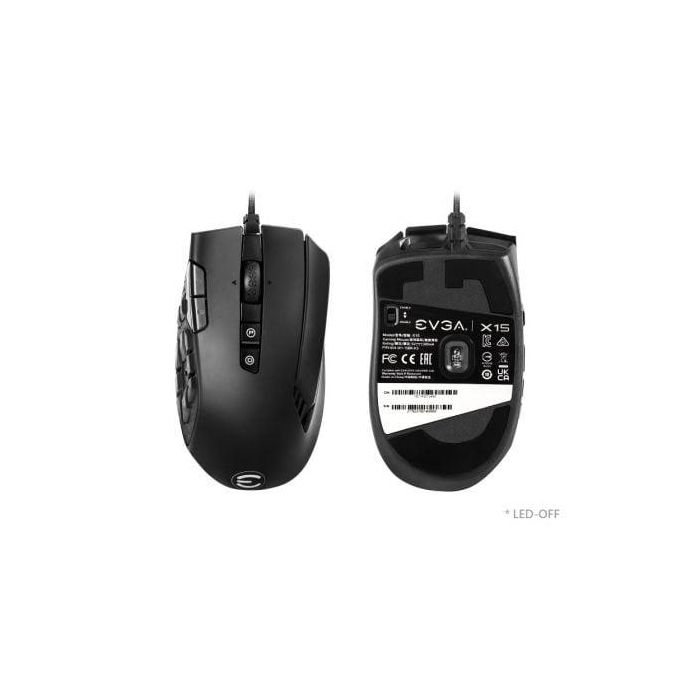 Ratón Gaming EVGA X15 MMO/ Hasta 16000 DPI 1 Ratón Gaming EVGA X15 MMO/ Hasta 16000 DPI 1