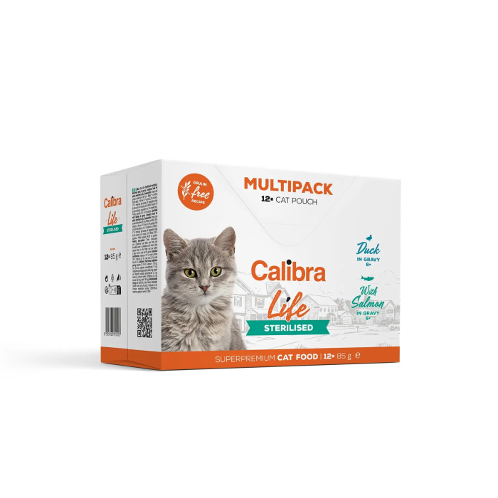 Calibra Cat Life Pouch Sterilised Multipack 12x85 gr Calibra Cat Life Pouch Sterilised Multipack 12x85 gr