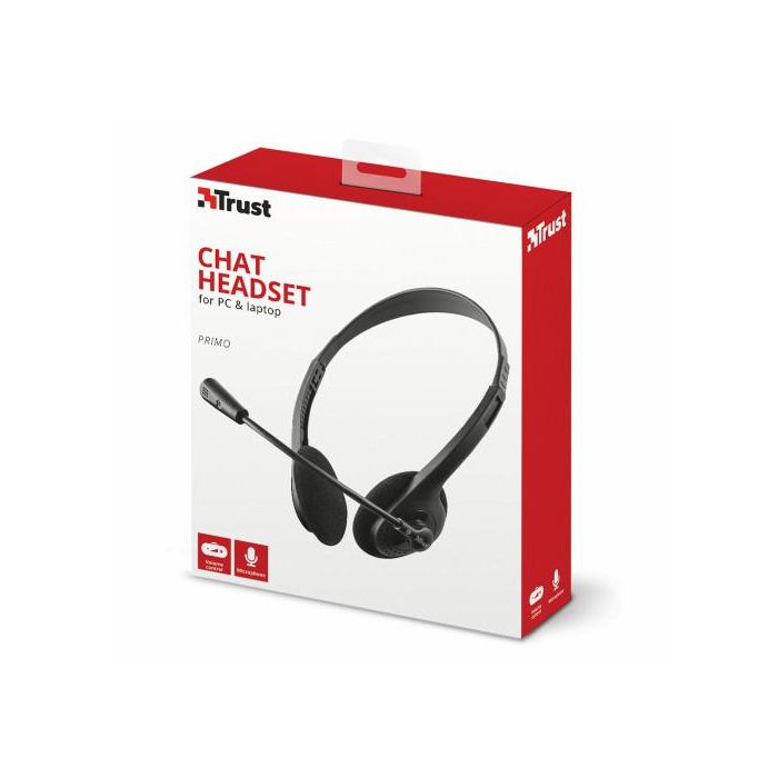 Trust Auriculares Primo Estéreo Jack 3.5 mm Con Micrófono Control Volumen Ajustable Negro 4