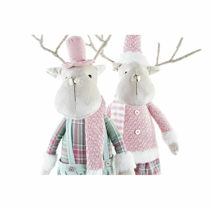 Figura Navidad Fantasia DKD Home Decor Verde Rosa 17 x 60 x 20 cm (2 Unidades) 2 Figura Navidad Fantasia DKD Home Decor Verde Rosa 17 x 60 x 20 cm (2 Unidades) 2