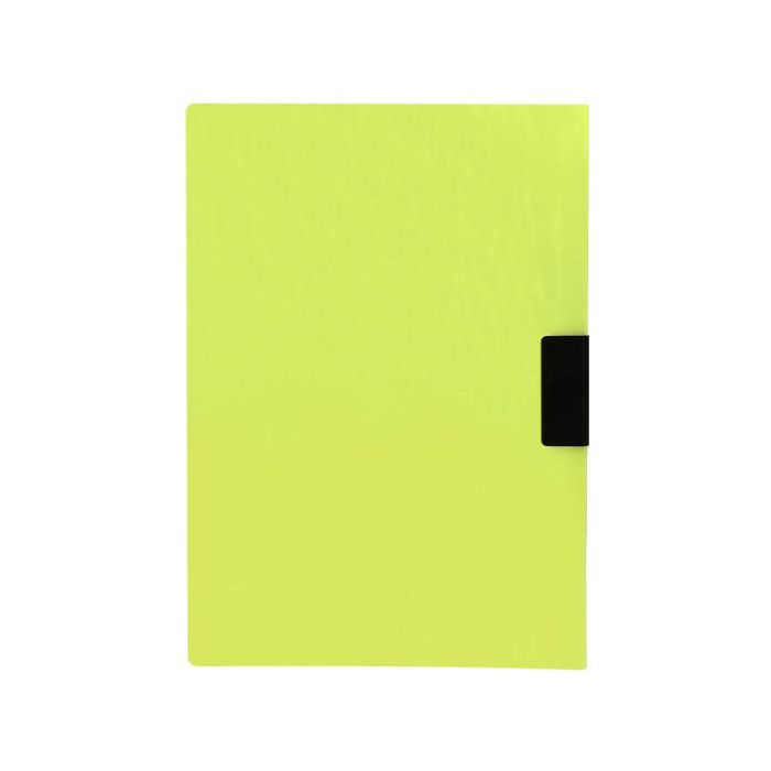 Carpeta Liderpapel Dossier Pinza Lateral Polipropileno Din A4 Amarillo Fluor Opaco 30 Hojas Pinza Deslizante 2