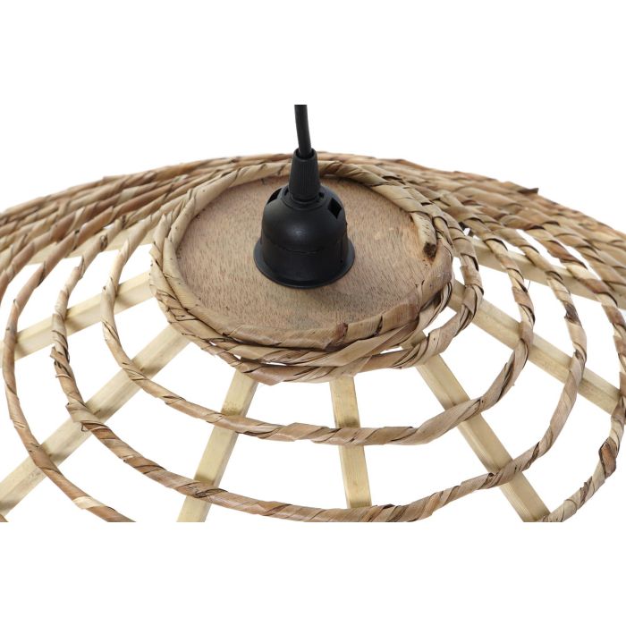 DKD Home Decor Lámpara de Techo de Ratán Marrón 57 x 22 x 57 cm 4