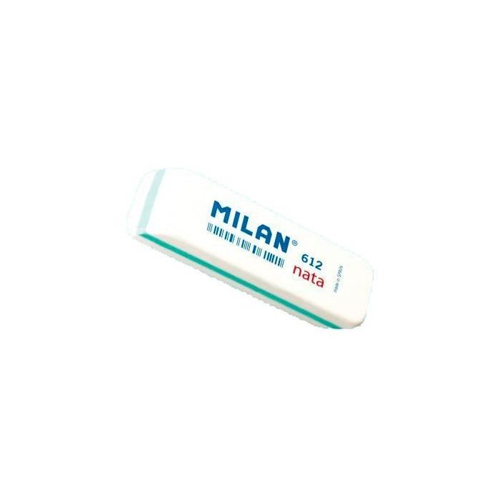 Milan Goma 612 Nata 7,8x2,3x1,2 cm Blanco -Caja 12U- Milan Goma 612 Nata 7,8x2,3x1,2 cm Blanco -Caja 12U-