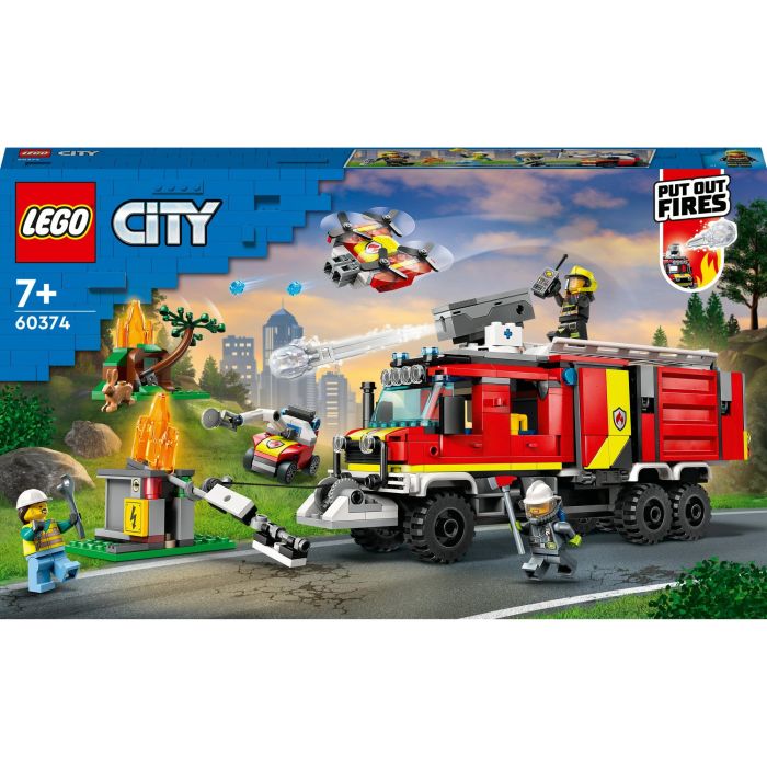 Lego CITY 60374 El camión de intervención de los bomberos, Juguete con drones modernos y figuras 0 Lego CITY 60374 El camión de intervención de los bomberos, Juguete con drones modernos y figuras 0