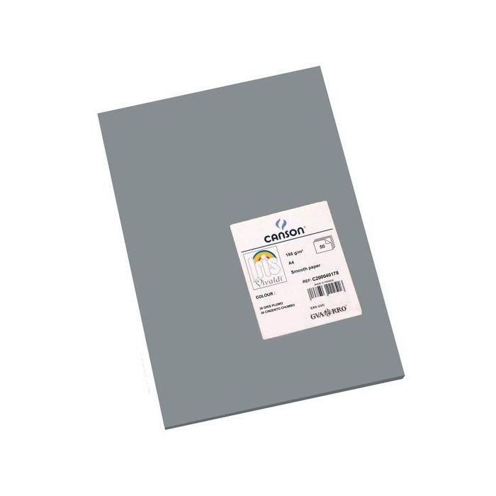 Iris Cartulina 210x297 mm 185 gr Gris Plomo -50U- Iris Cartulina 210x297 mm 185 gr Gris Plomo -50U-