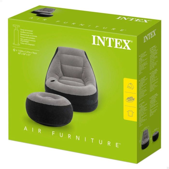 Sillón Hinchable Intex ULTRA LOUNGE 99 x 76 x 130 cm (4 Unidades) 1 Sillón Hinchable Intex ULTRA LOUNGE 99 x 76 x 130 cm (4 Unidades) 1