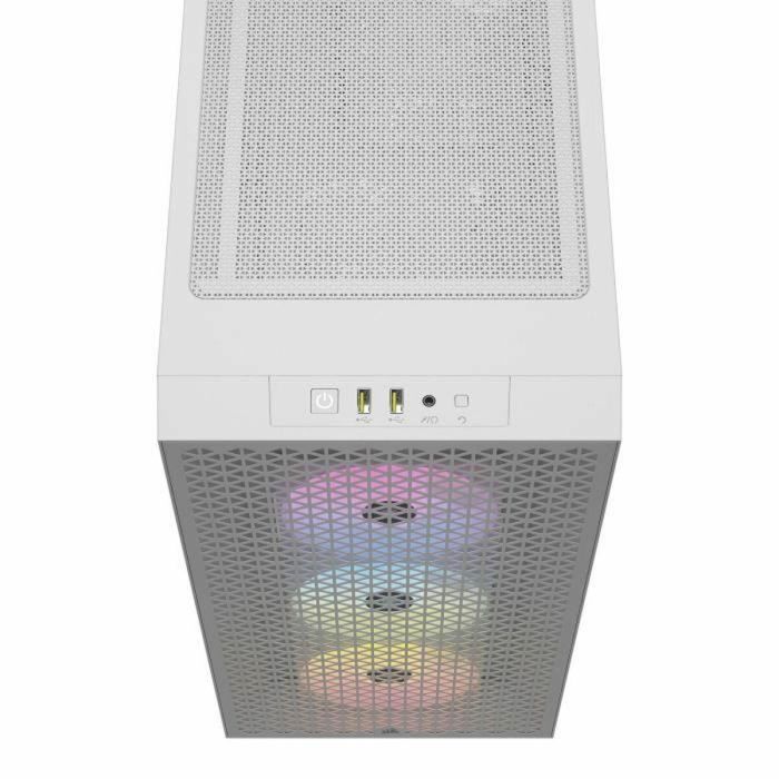 Caja de PC - CORSAIR - 3000D RGB AIRFLOW - Semitorre ATX - 3 ventiladores AR120 RGB - Blanco - (CC-9011256-WW) 2