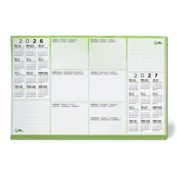 Liderpapel Planning Sobremesa Semanal 40x60 cm 2026-2027 50 Hojas 90 gr 1 Liderpapel Planning Sobremesa Semanal 40x60 cm 2026-2027 50 Hojas 90 gr 1