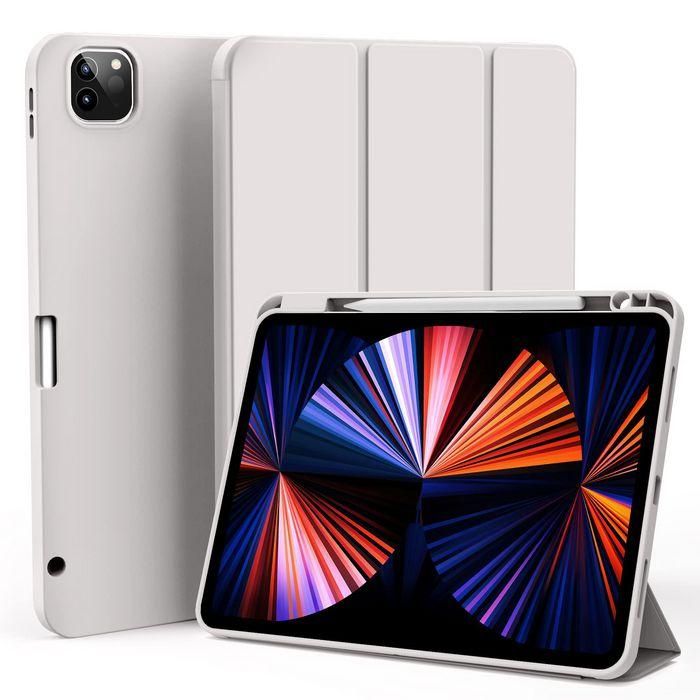 eSTUFF Estuche para lápiz MIAMI para iPad Pro 12.9 2022/2021 - Cuero PU gris/transparente 1 eSTUFF Estuche para lápiz MIAMI para iPad Pro 12.9 2022/2021 - Cuero PU gris/transparente 1