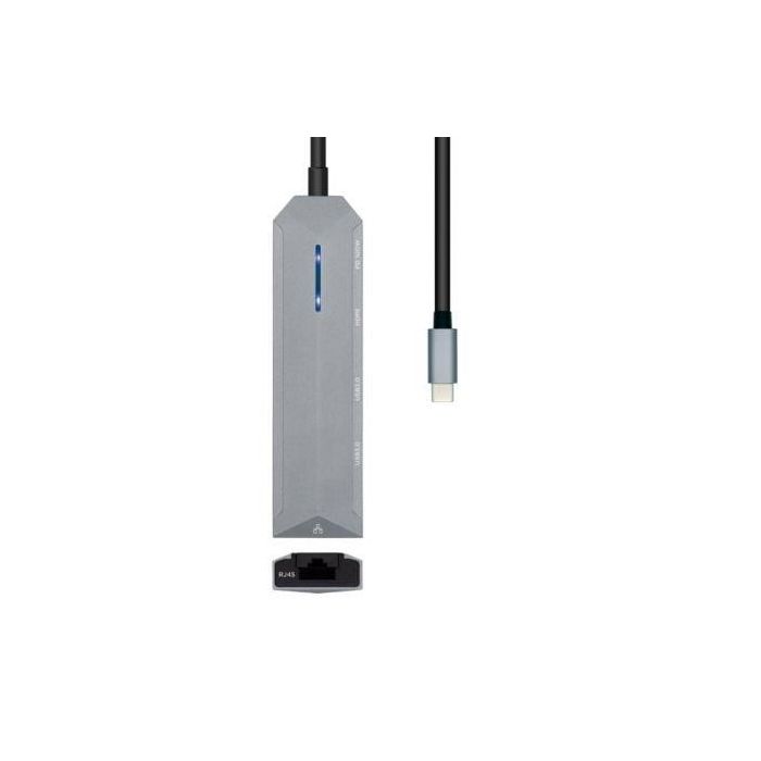 Aisens Dock Station USB-C 5 en 1 con HDMI, RJ45, 2 USB, PD 100W - Gris 1 Aisens Dock Station USB-C 5 en 1 con HDMI, RJ45, 2 USB, PD 100W - Gris 1
