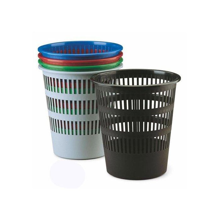 Papelera Plastico Rejilla Faibo 12 L Verde