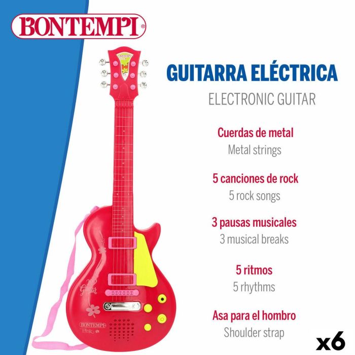 Guitarra Infantil Bontempi 20 x 56 x 4 cm (6 Unidades) 18 Guitarra Infantil Bontempi 20 x 56 x 4 cm (6 Unidades) 18