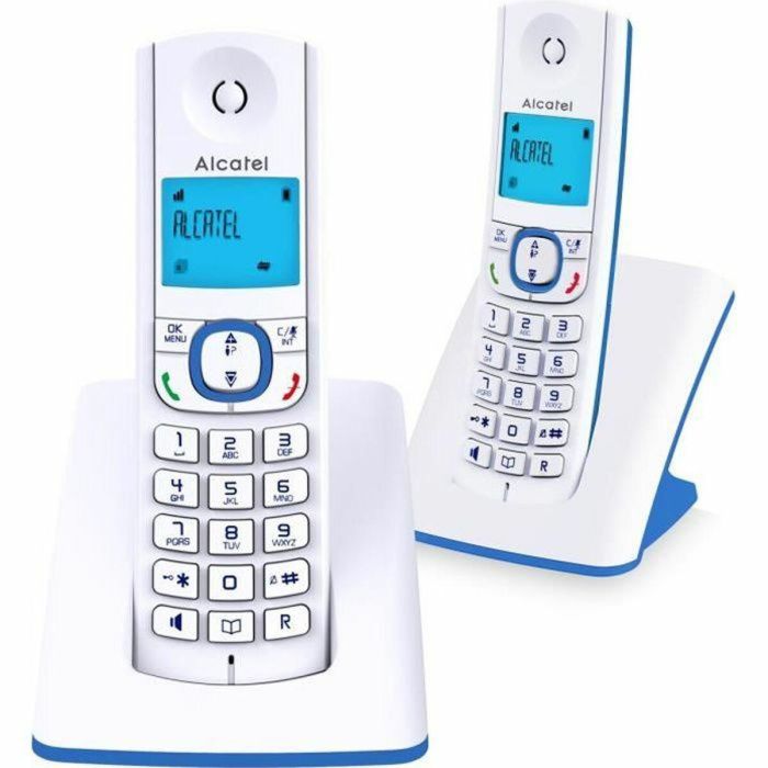 Alcatel F530 Teléfono Inalámbrico Doble Manos Libres Azul Agenda 50 Contactos 8h Hablar 100h Espera Alcatel F530 Teléfono Inalámbrico Doble Manos Libres Azul Agenda 50 Contactos 8h Hablar 100h Espera
