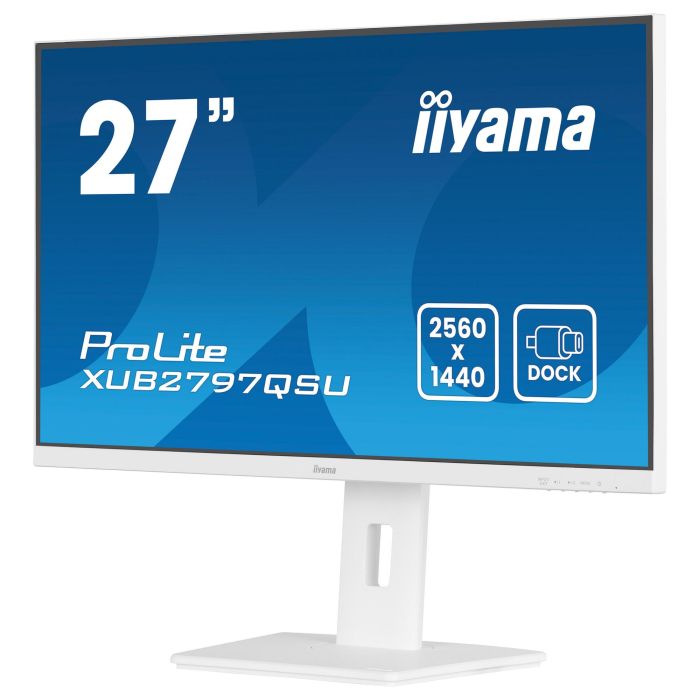 Iiyama Monitor 27" QHD IPS 100Hz XUB2797QSU-W2 con 1xHDMI, 1xDisplayPort, 2xUSB 3.2 y 300 cd/m²