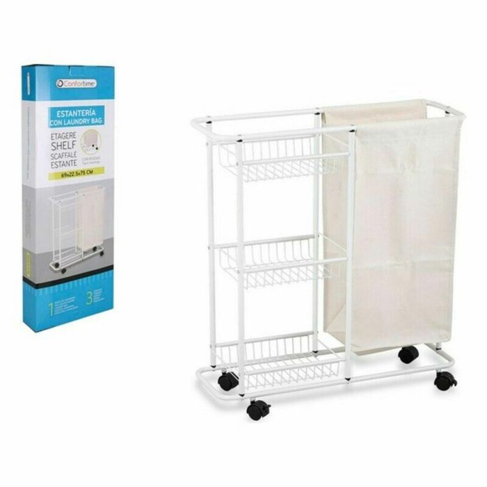 Estantería de Baño Confortime Laundry Bag Metal 69 x 22,5 x 75 cm (3 Unidades) (69 x 22.5 x 75 cm) 1