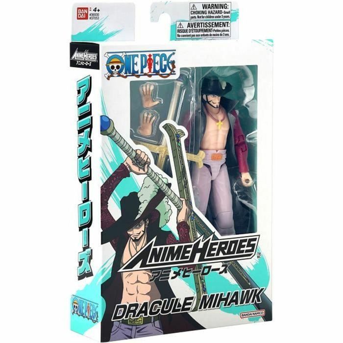 Bandai Figura Articulada Anime Heroes One Piece Dracule Mihawk Hawkeye BAN3296580370535 17 cm 1