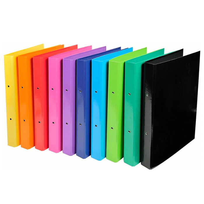 Exacompta Carpeta Iderama 2 Anillas 30 mm DIN A4 Cartón Forrado PVC Colores Surtidos 1