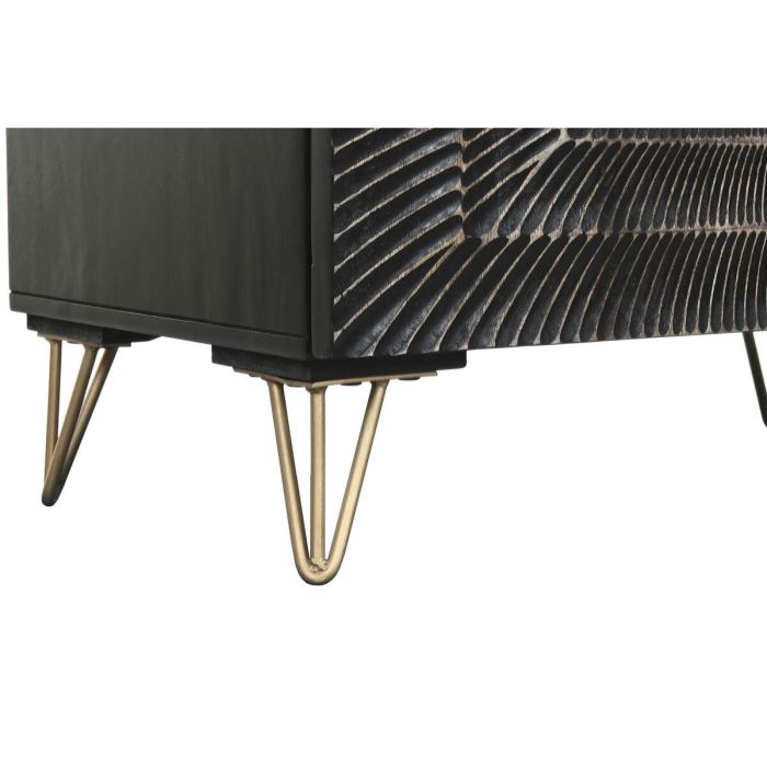 Aparador Home ESPRIT Negro Dorado Metal Madera de mango 81 x 45 x 75 cm 6